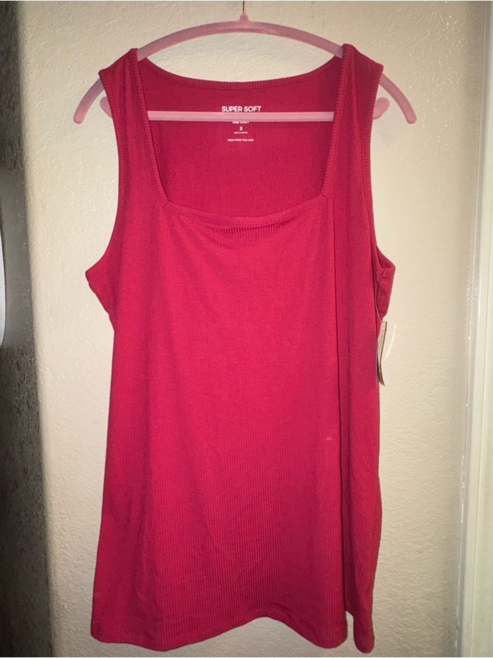 torrid Red Ribbed Tank Top